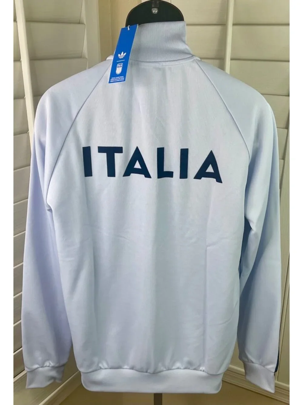 Adidas Italia FIGC OG Soccer Aero Blue Track Jacket JY9630 - Men’s M - NWT $110